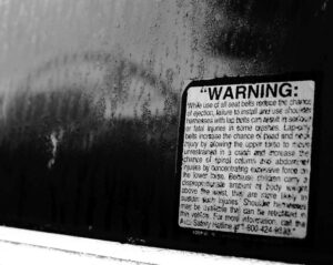 Safety-belt warnings.