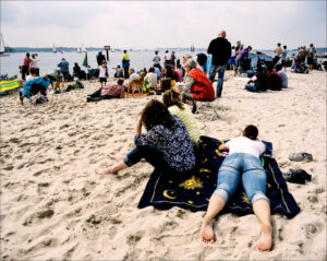 waiting for the tall ship parade. Kieler Woche 2014.