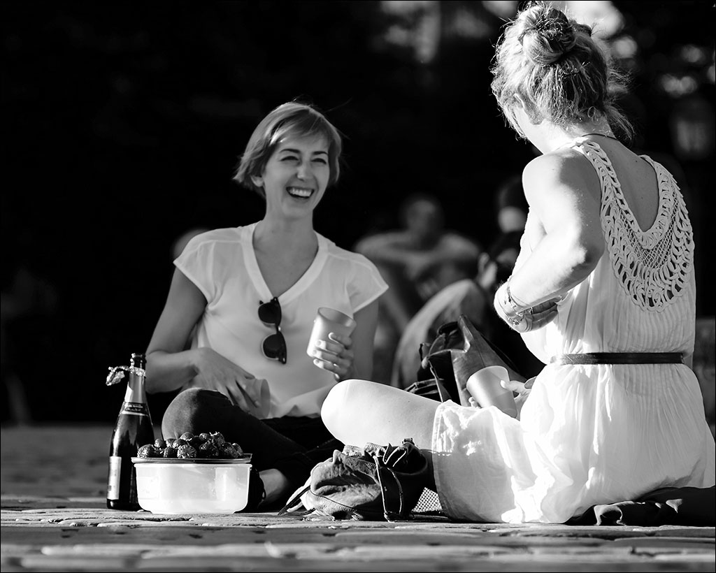 une soirée sur l'Admiralbrücke. Berlin 2014.