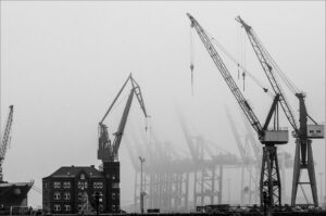 les grues du port d'Hambourg