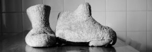 des chaussures à fourrure