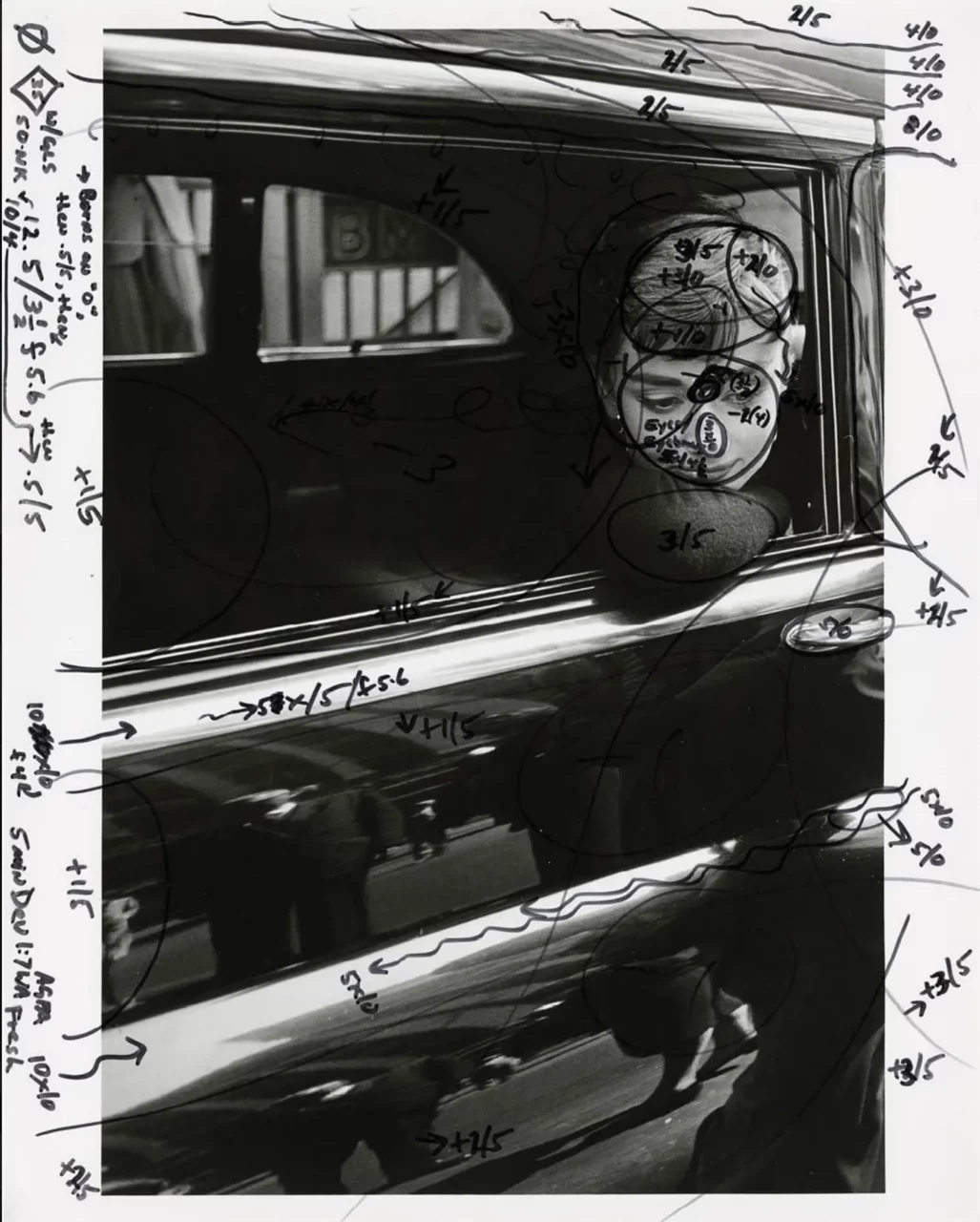planche contact annotée - Audrey HEPBURN par Dennis STOCK © MAGNUM photos