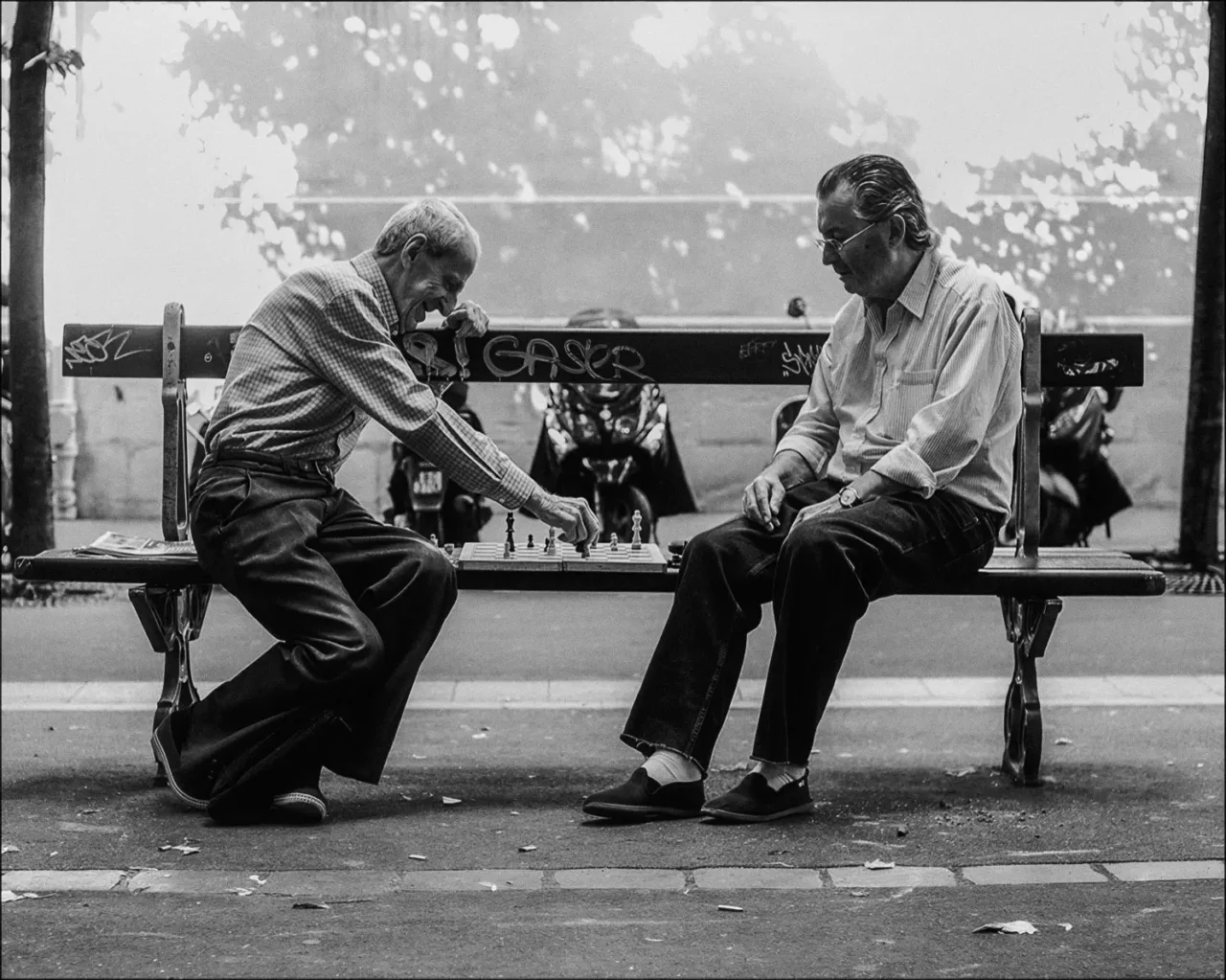 des joueurs d'échecs, Saintes-Maries-de-la-Mer